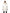 Men's thigh length down-filled parka with removable hood and removable coyote fur trim in Chalk