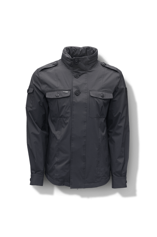 Admiral Men's lightweight tech jacket in Black + Black