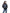 Women's hip length sleek down filled bomber jacket with removeable faux fur trim in Cy Black