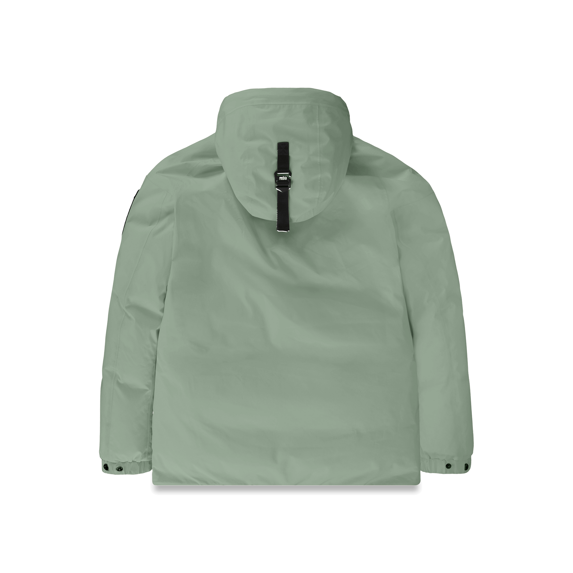 Dixon jacket in Duck Green stretch ripstop fabric with DWR coating, large bellow pockets with magnetic flaps, hidden side-entry zipper pockets, and adjustable cuffs and hem for a tailored fit. Durable, weather-resistant, and versatile.