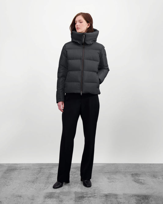 Halle Women's Performance Puffer Jacket + Black