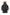 Men's knee length down-filled parka with four exterior pockets and a non-removable hood with detachable fur trim in Black