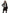 Women's down filled overcoat with fur trim in Black
