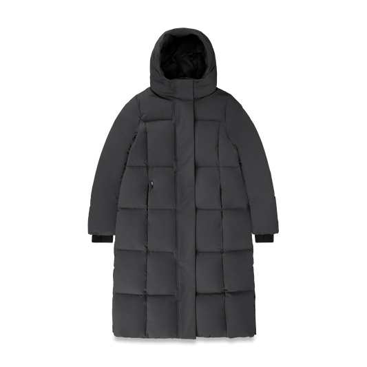 Millie Women's Long Puffer Jacket + Black / XXS