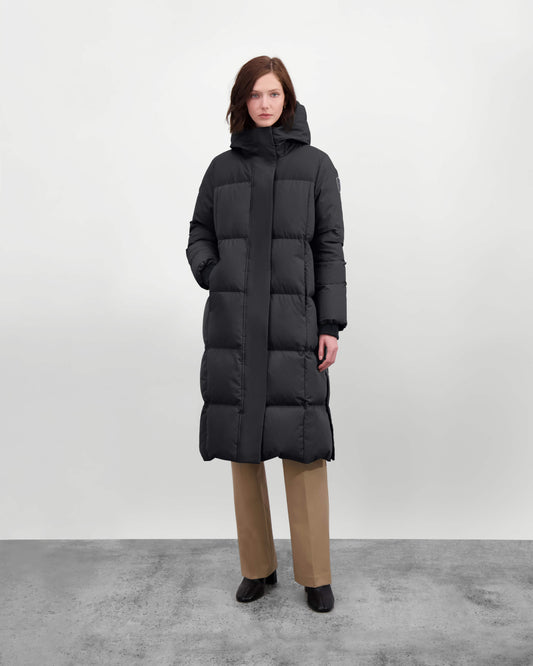 Millie Women's Long Puffer Jacket + Black