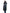 Women's hip length down parka with tonal fur trim in Cy Black