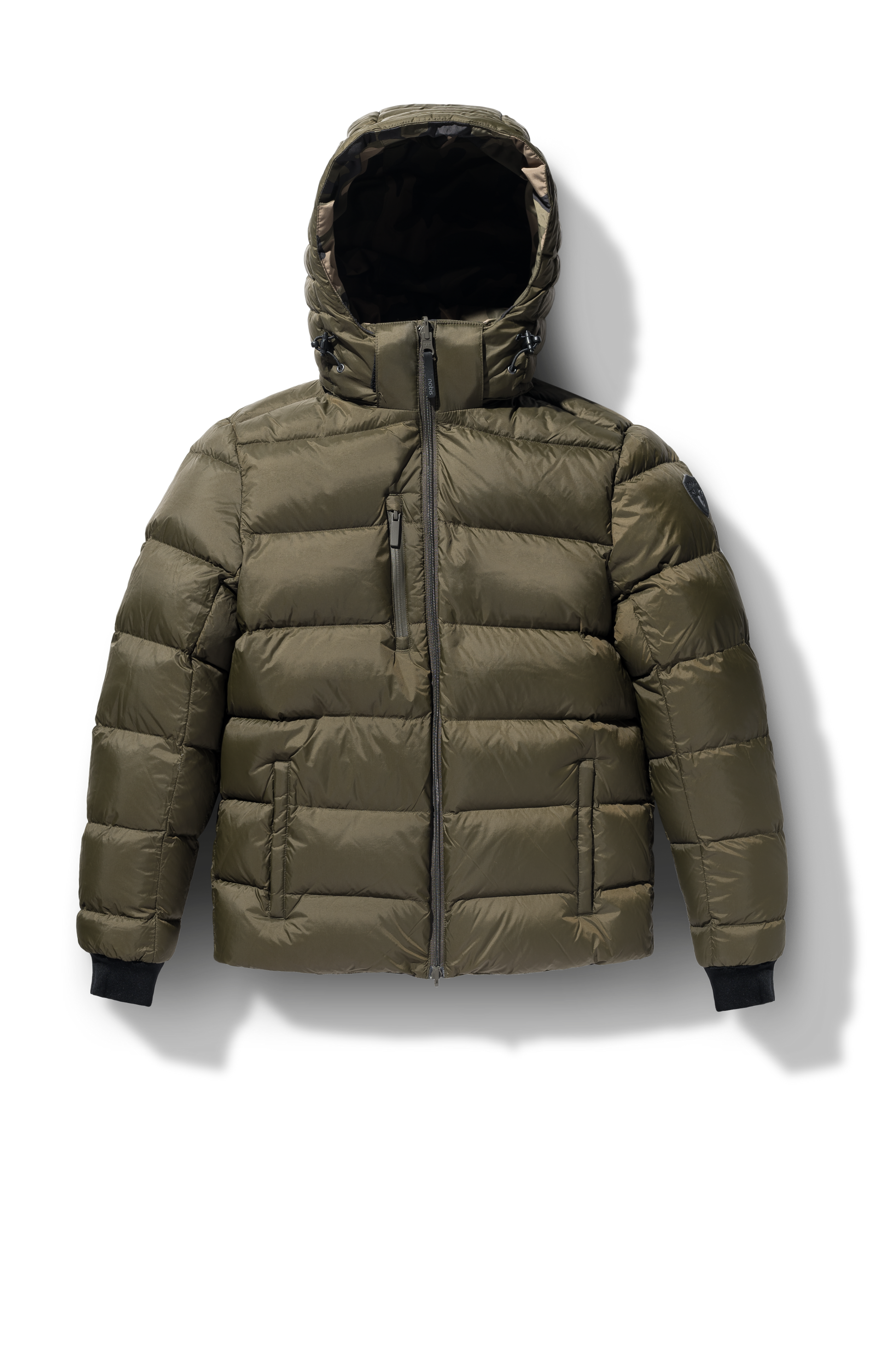 Oliver Men's Oversized Reversible Puffer flat-lay, in Camo