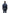 Men's down fileld waist length bomber jacket with shirt style rabbit fur collar in Navy
