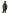 Unisex thigh length down parka with a contrast colour back panel, hidable waterproof hood, and hidden zipper pockets at chest and waist, in Fatigue/Black