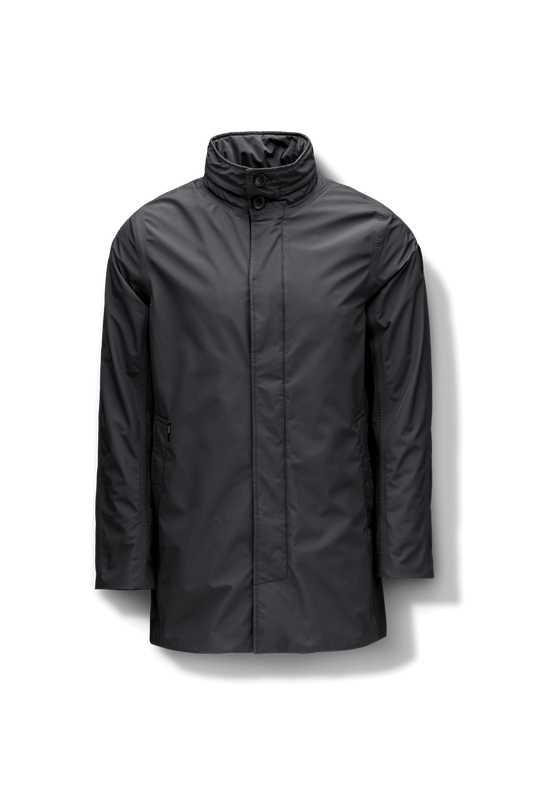 Pike Men's Tailored Mac Coat + Black / XS