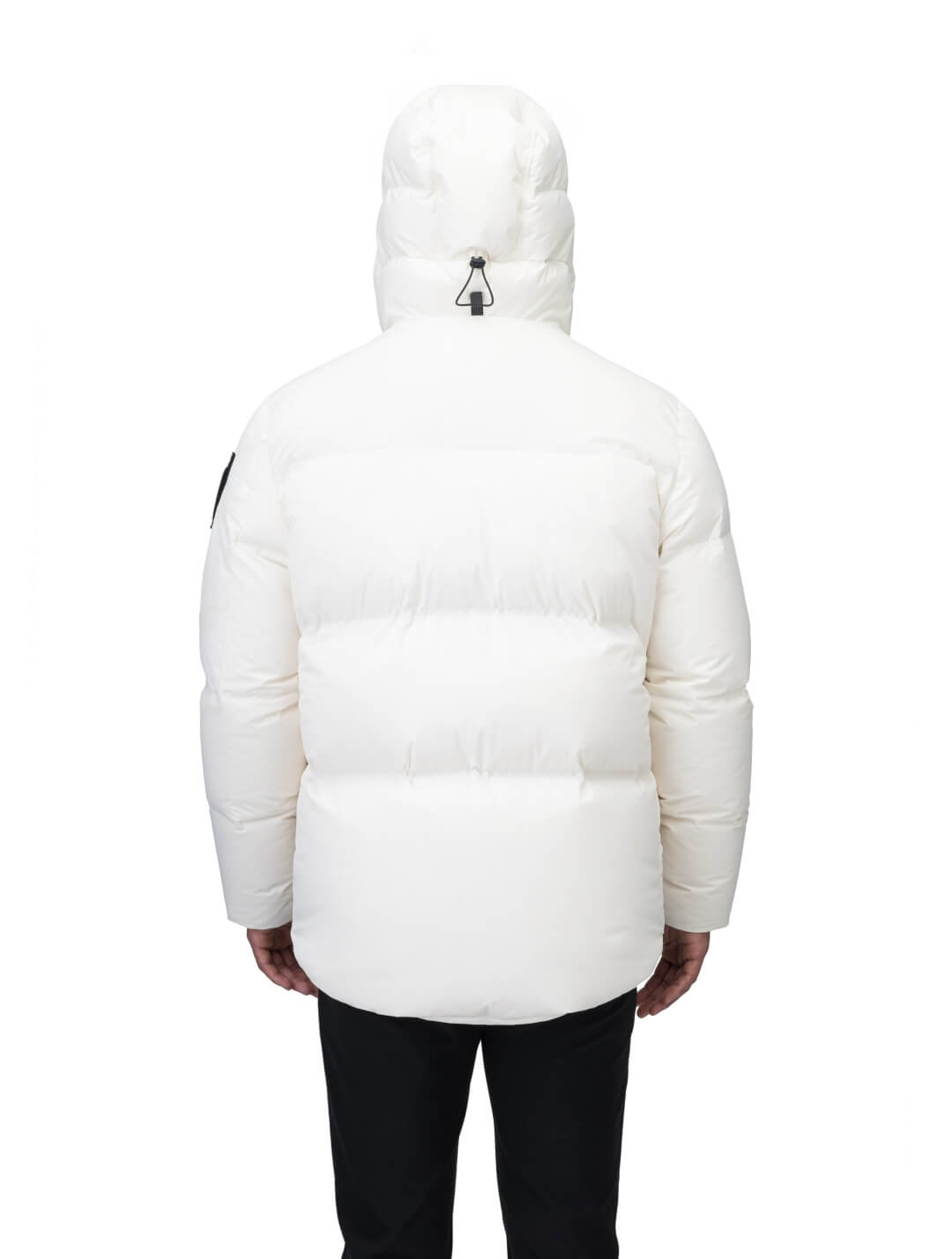 Supra Men's Performance Puffer in hip length, Technical Taffeta and 3-Ply Micro Denier fabrication, Premium Canadian White Duck Down insulation, non-removable down filled hood, centre front two-way zipper, flap pockets at waist, and zipper pocket at left bicep, in Wheat Desert